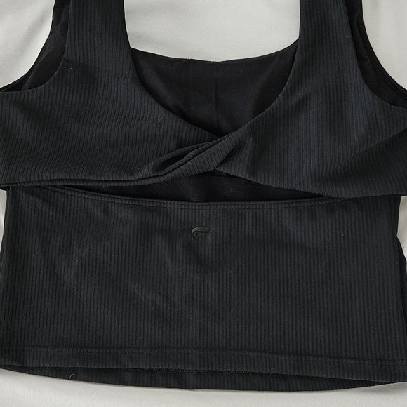 Fabletics Black Ribbed Tank Top Large - Picture 2 of 2